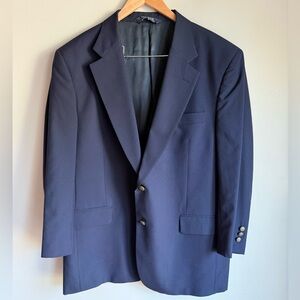 JOS A BANK Men's Suit Jacket 46R‎ Navy 100% Pure New Wool